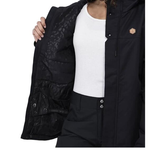 Volcom Bolts Like NEW Black 10K Snowboard Ski Winter Jacket Women Size XS - Picture 3 of 14